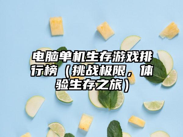 电脑单机生存游戏排行榜（挑战极限，体验生存之旅）
