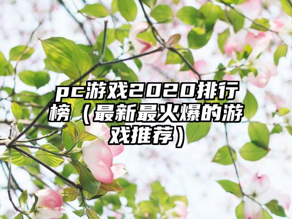 pc游戏2020排行榜（最新最火爆的游戏推荐）