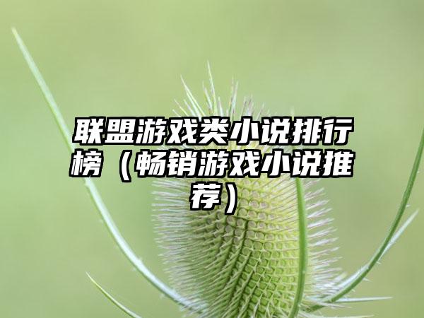 联盟游戏类小说排行榜（畅销游戏小说推荐）