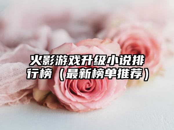 火影游戏升级小说排行榜（最新榜单推荐）