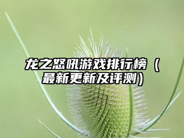 龙之怒吼游戏排行榜（最新更新及评测）