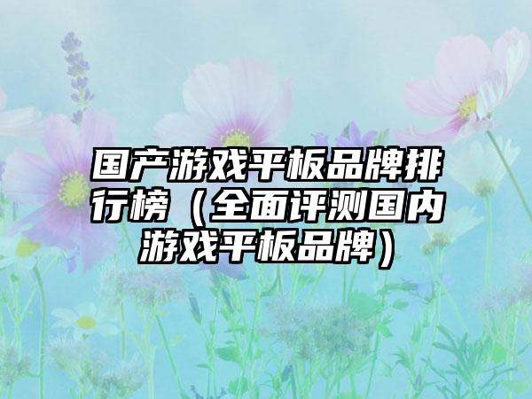 国产游戏平板品牌排行榜（全面评测国内游戏平板品牌）