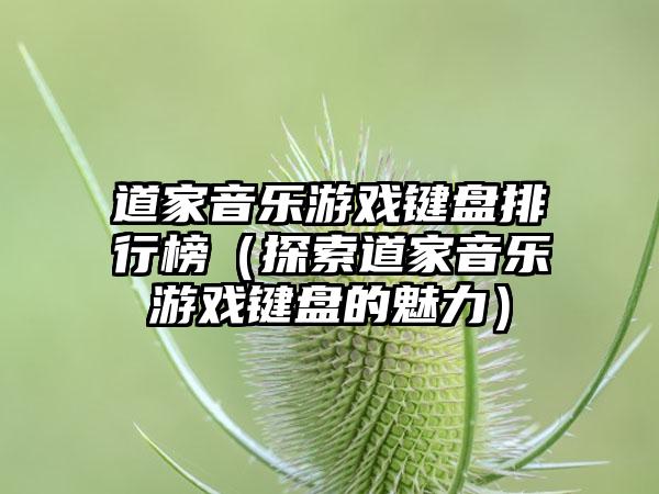 道家音乐游戏键盘排行榜（探索道家音乐游戏键盘的魅力）