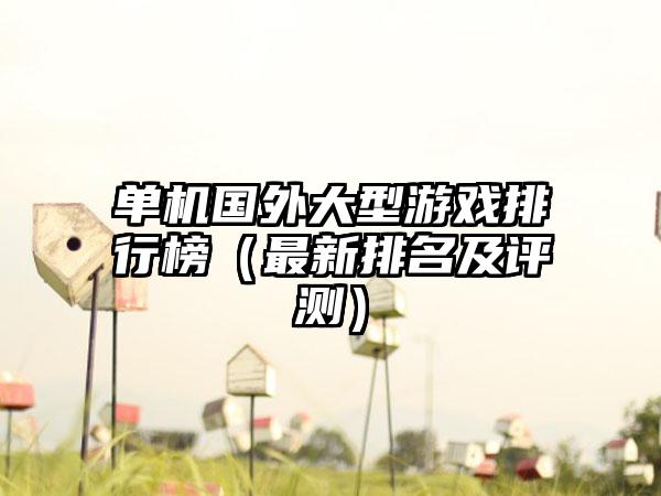 单机国外大型游戏排行榜（最新排名及评测）